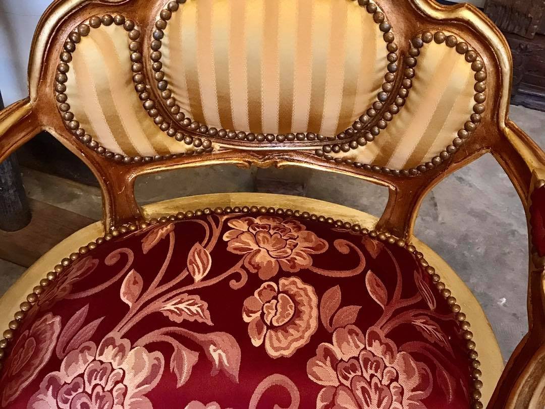 gold carved wooden sofa set