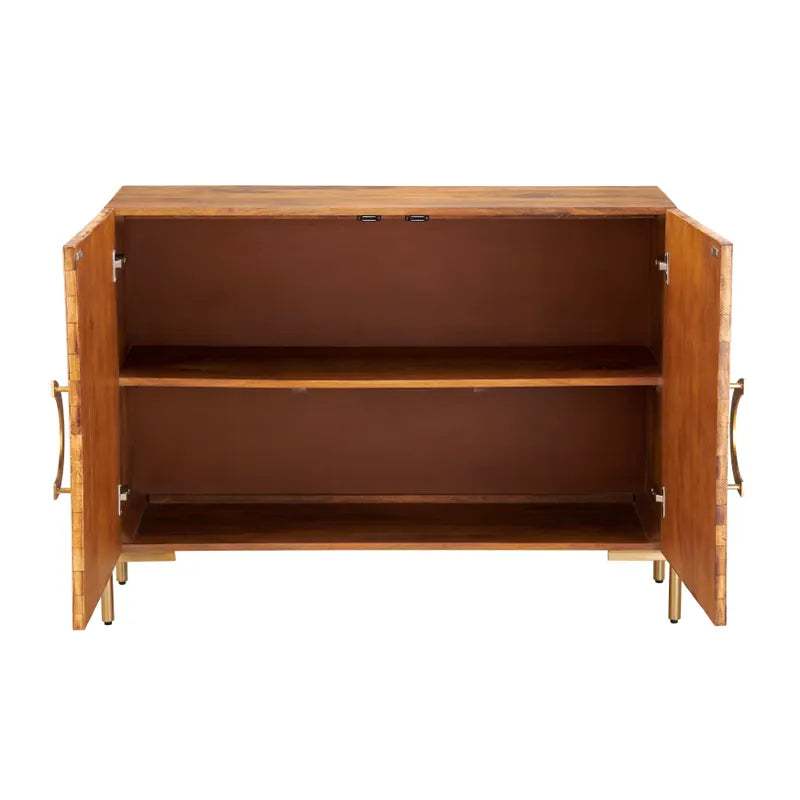 gold iron frame cabinet