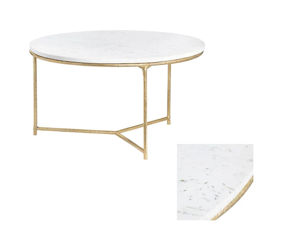 gold metal coffee table