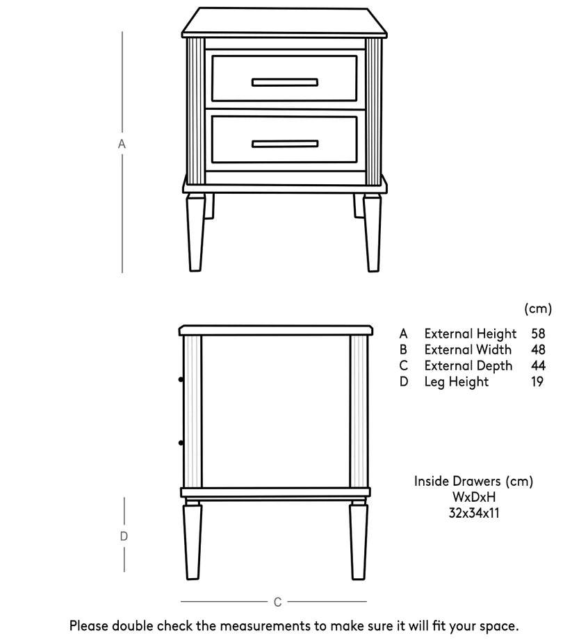  groove design bedside storage