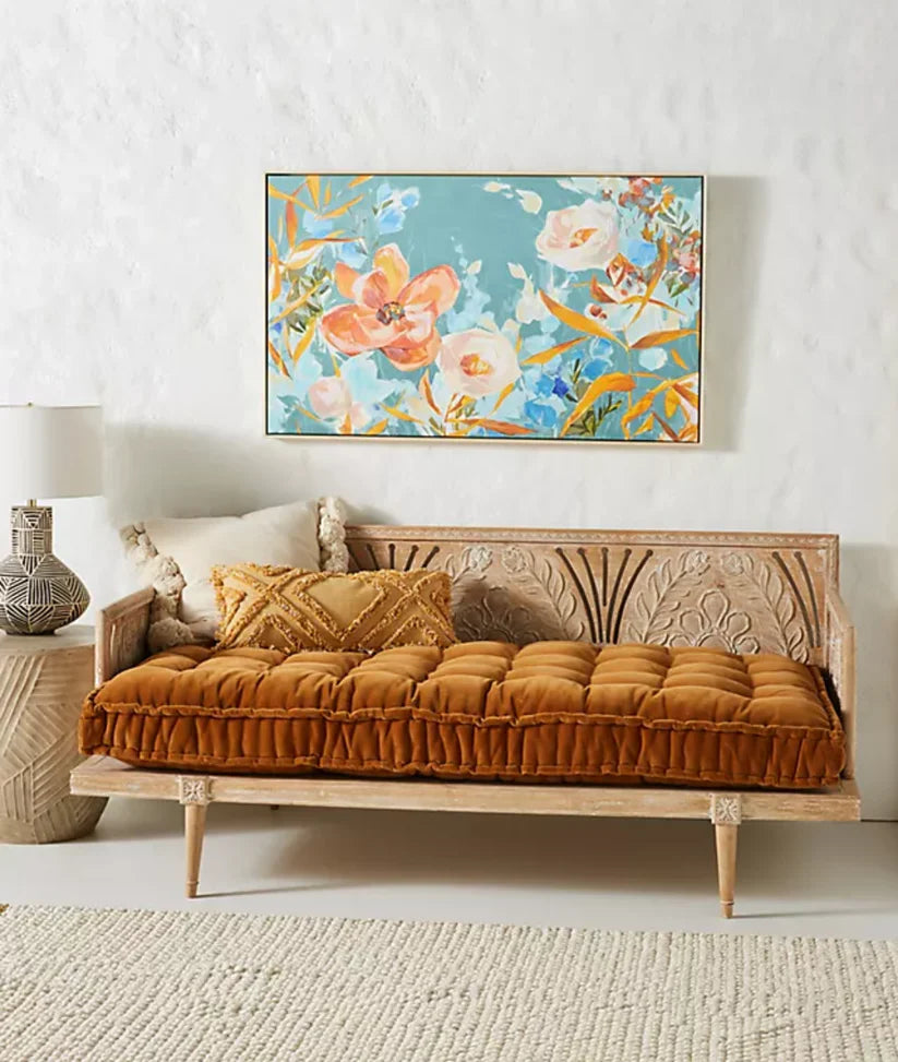 hand carved day bed