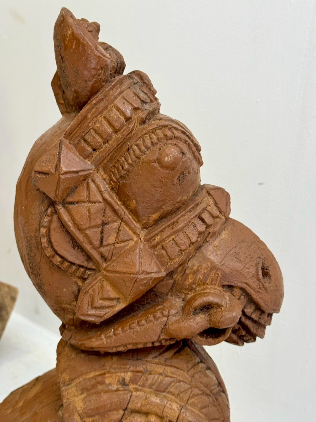  hand carved horse sculpture