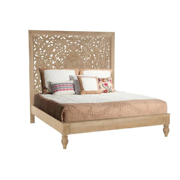hand carved mango bed