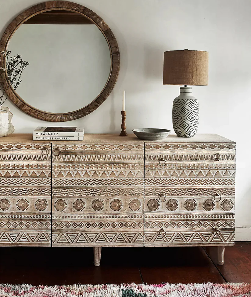 hand carved mango sideboard