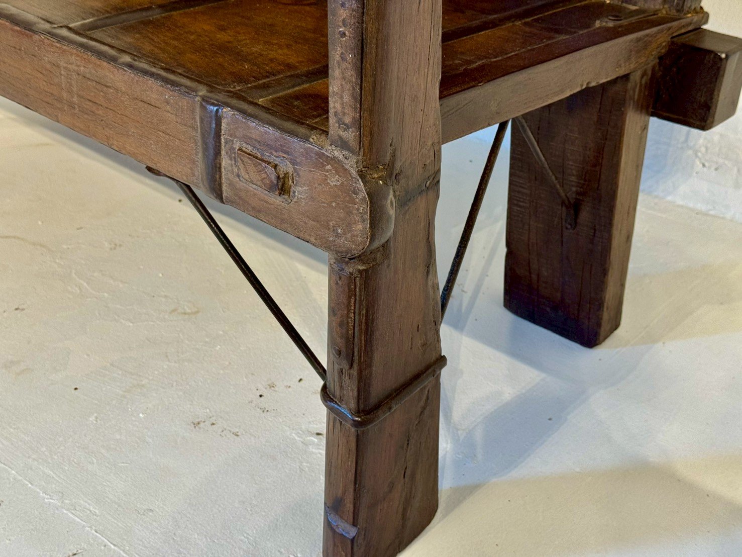  hand carved wood bench