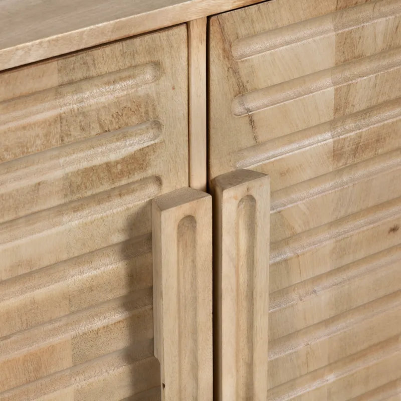 hand stained four door cabinet