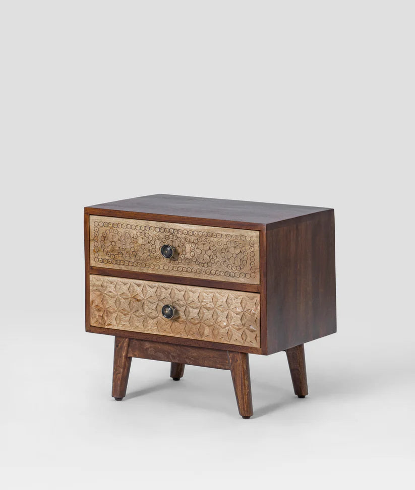  handcarved bedside table