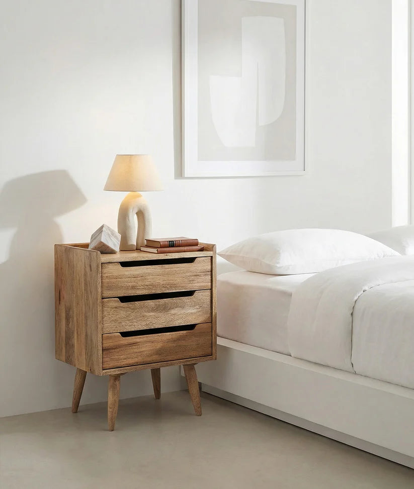  handcrafted mango wood bedside