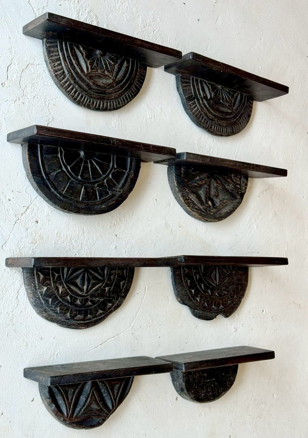 hanging wooden shelfs