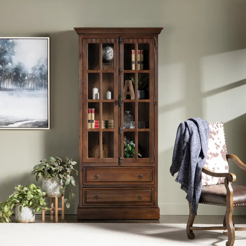 hawthorne glass door cabinet