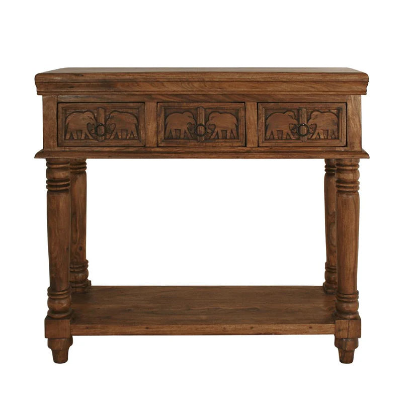 honey finish artisan console