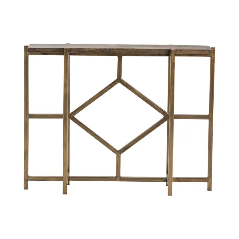 iron frame console table