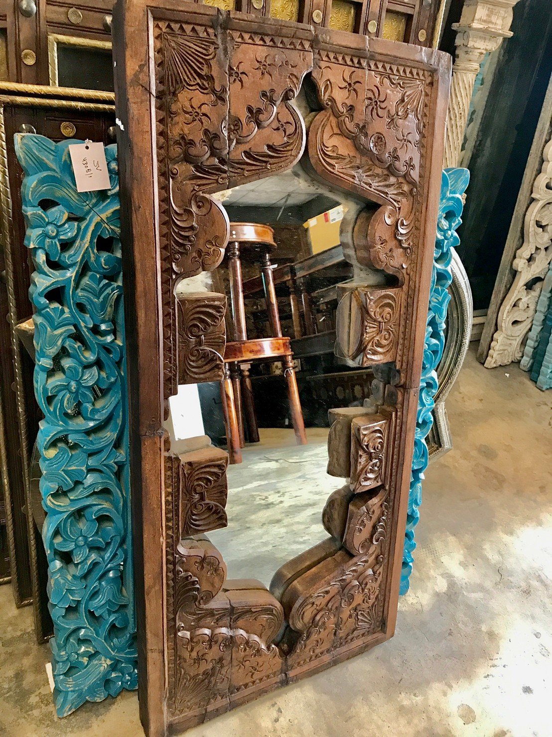 jarokha carved floor mirrors