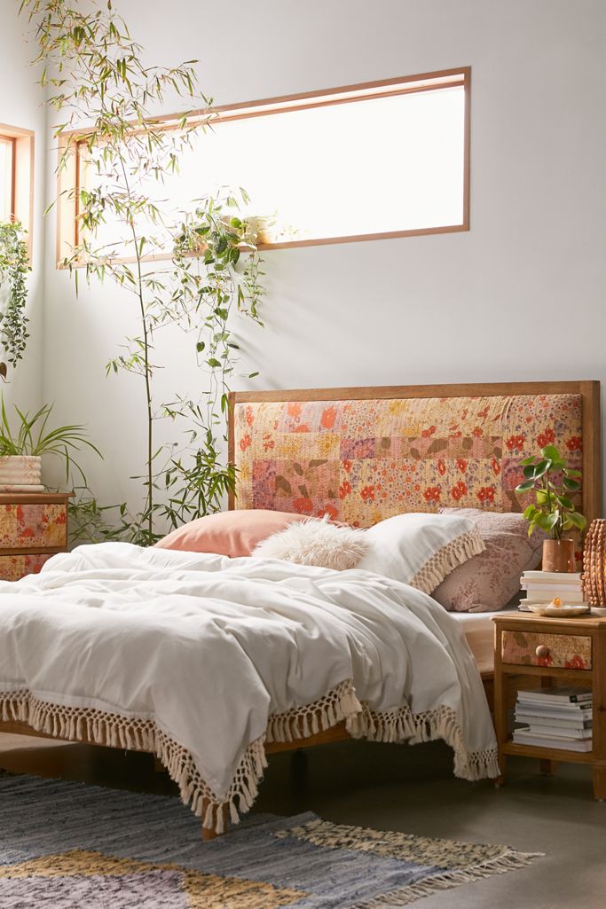  kantha patchwork king bed