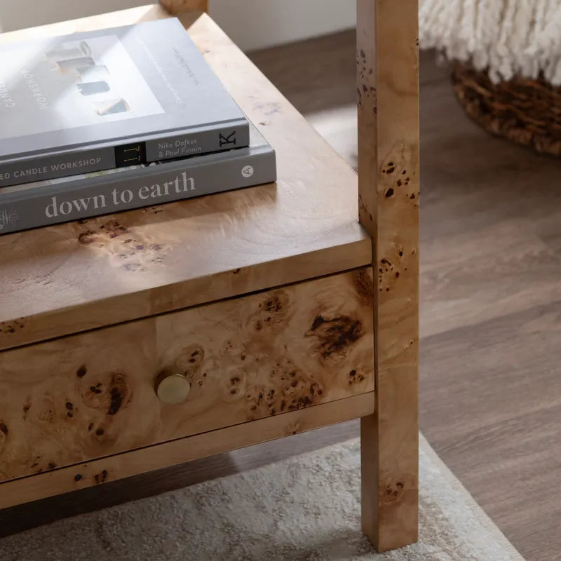  lacquered mango wood nightstand