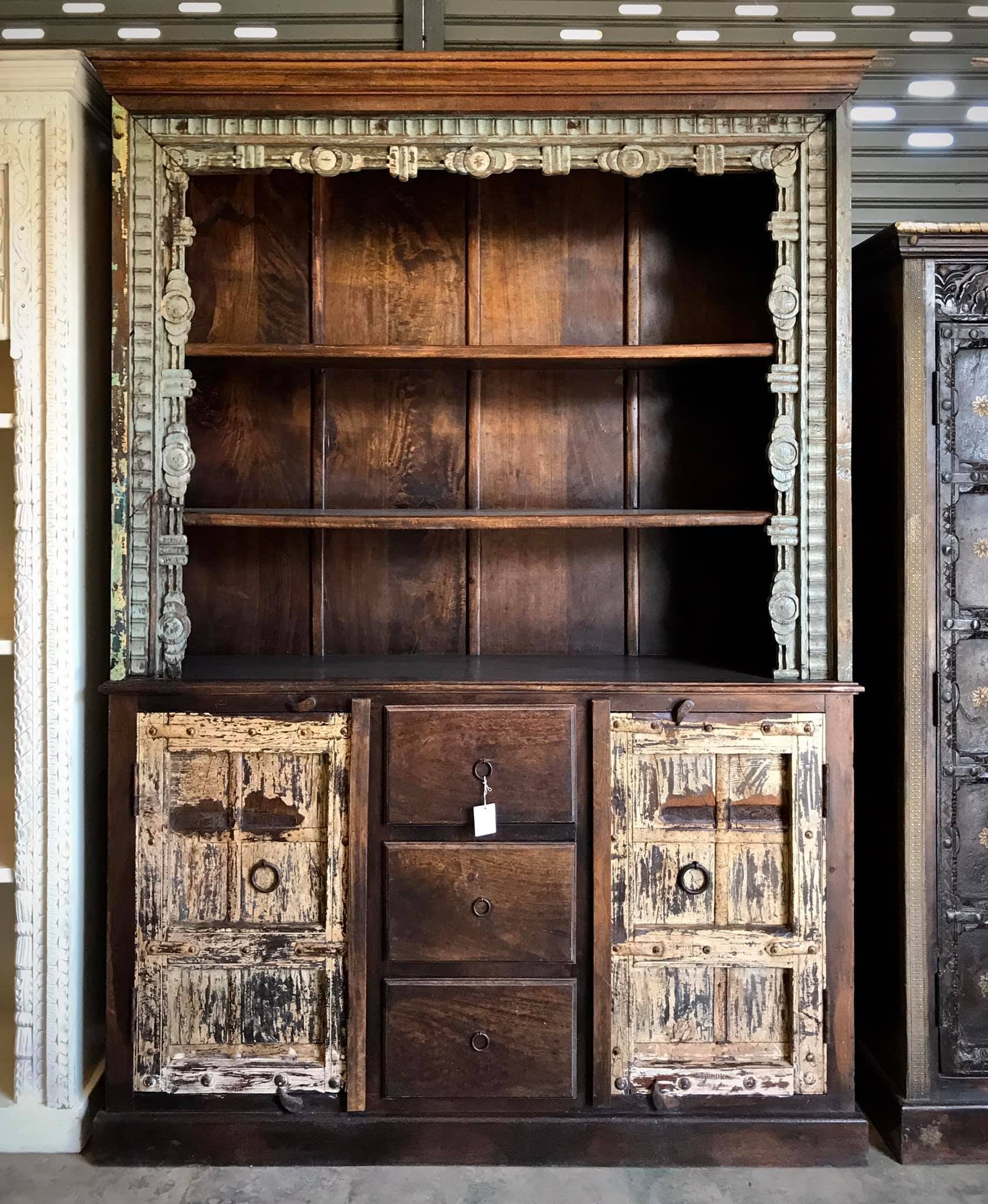 large bookshelf lower cabinet