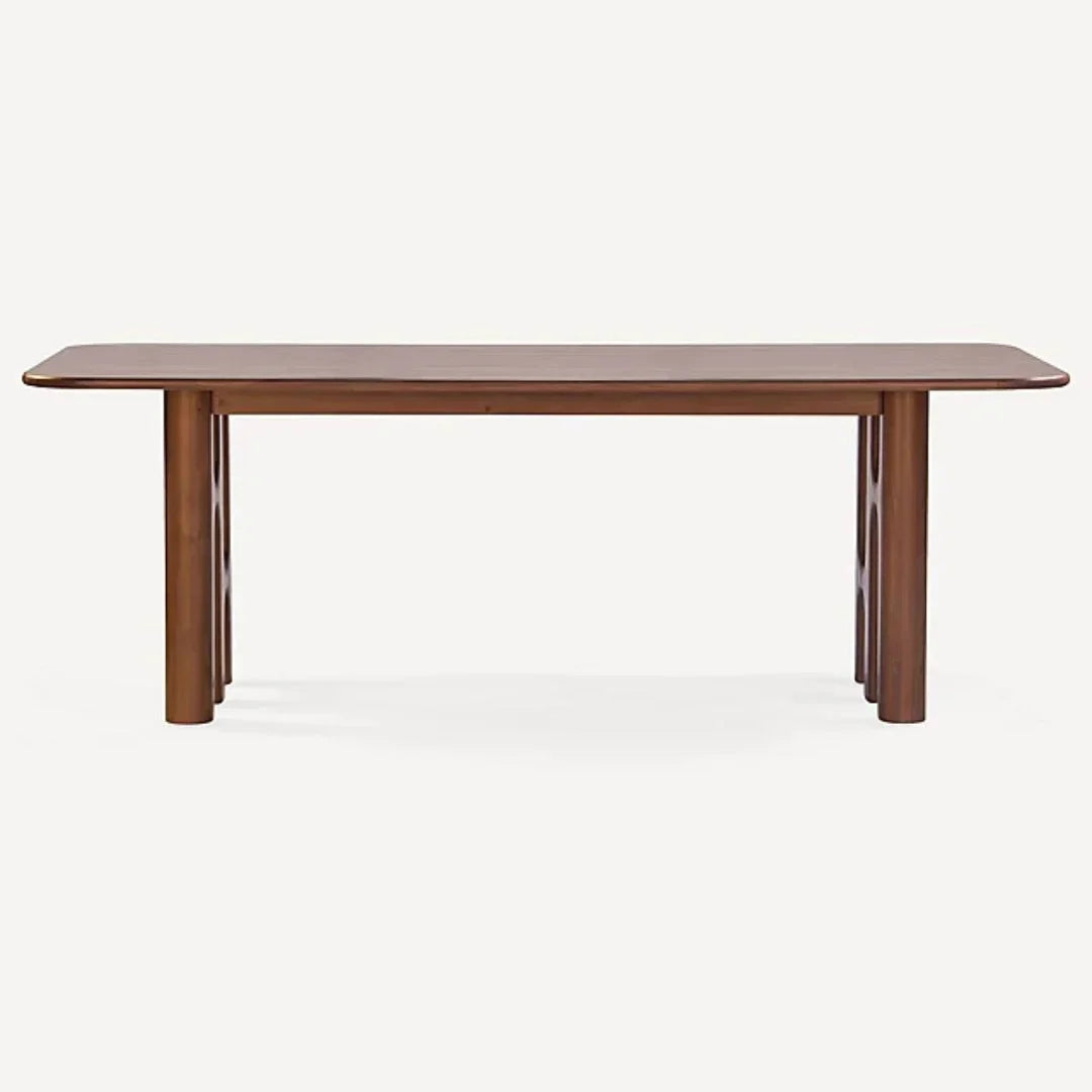 Acacia Grandeur 8-Seater Natural Wood Dining Table – Handcrafted by RIVO HOMES