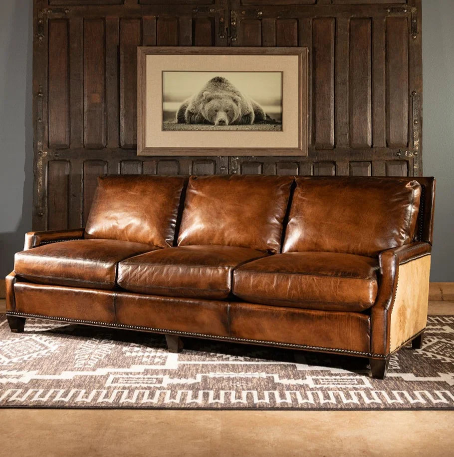 Presidio Marshal Buffalo Leather 3-Seater Sofa – Supreme Comfort by RIVO HOMES