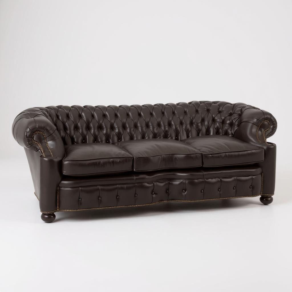 Bristol Noir Luxe Leather 3-Seater Sofa – Handcrafted Comfort by RIVO HOMES