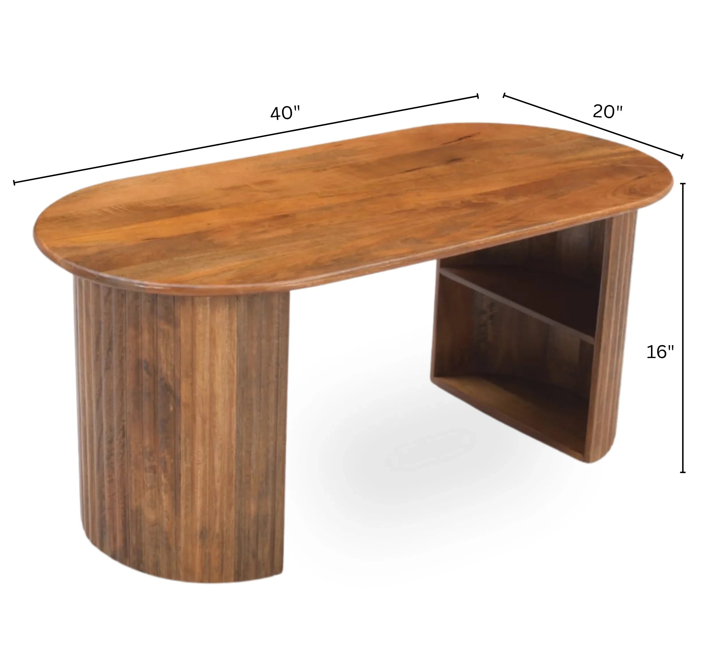 Solid Mango Wood Center Table – Walnut & Honey Finish Options, Handcrafted by RIVO HOMES