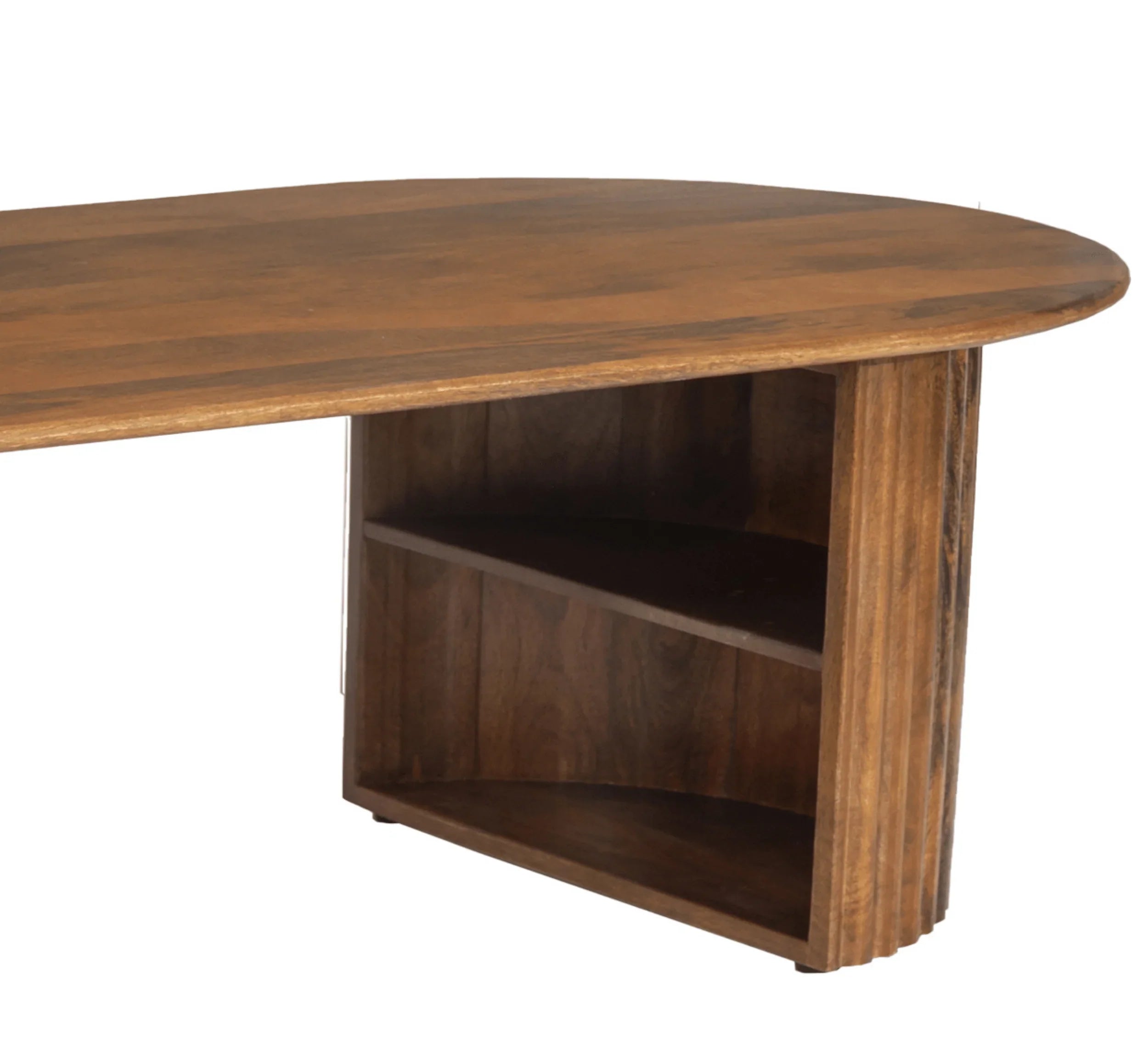Solid Mango Wood Center Table – Walnut & Honey Finish Options, Handcrafted by RIVO HOMES