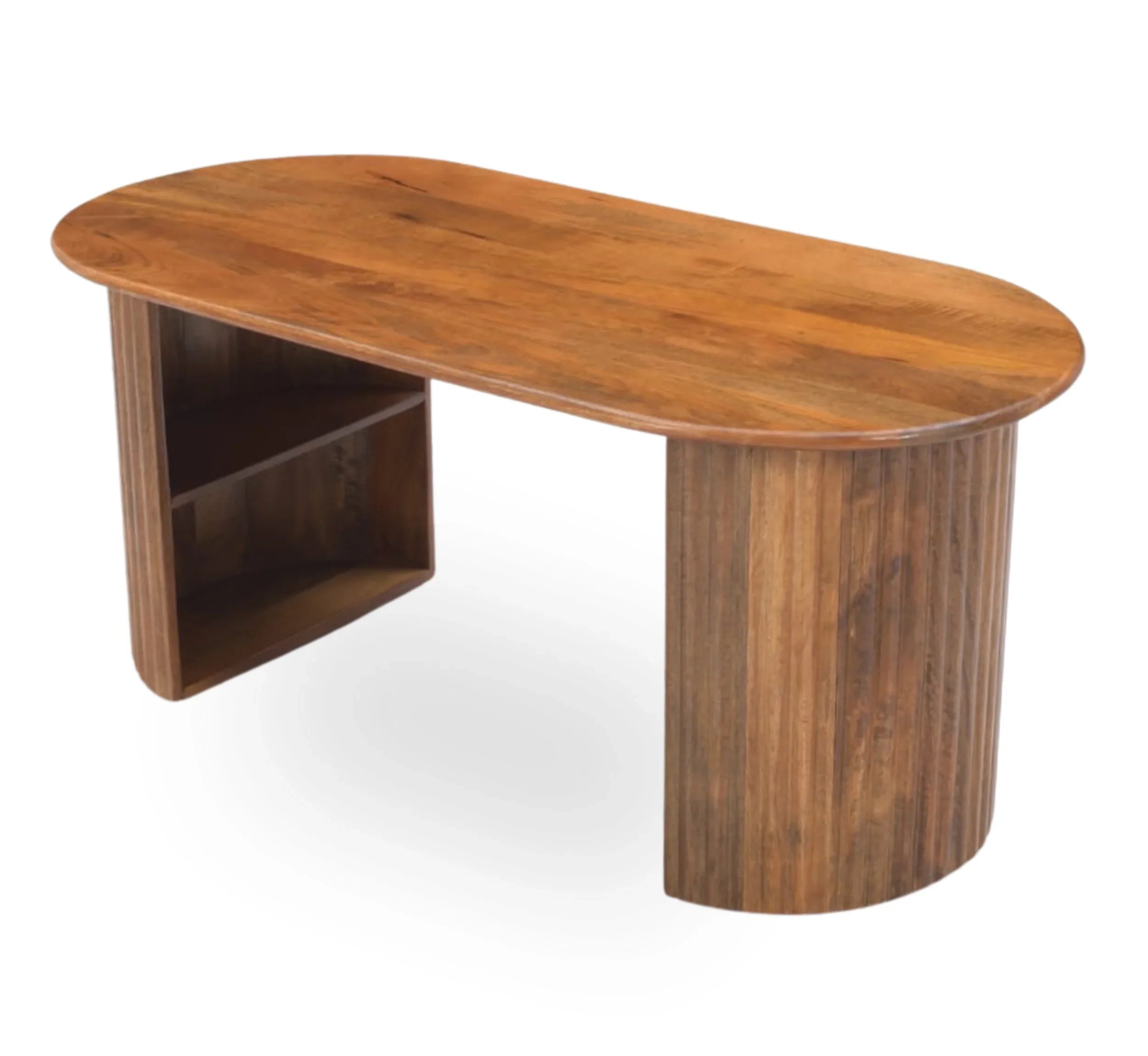 Solid Mango Wood Center Table – Walnut & Honey Finish Options, Handcrafted by RIVO HOMES