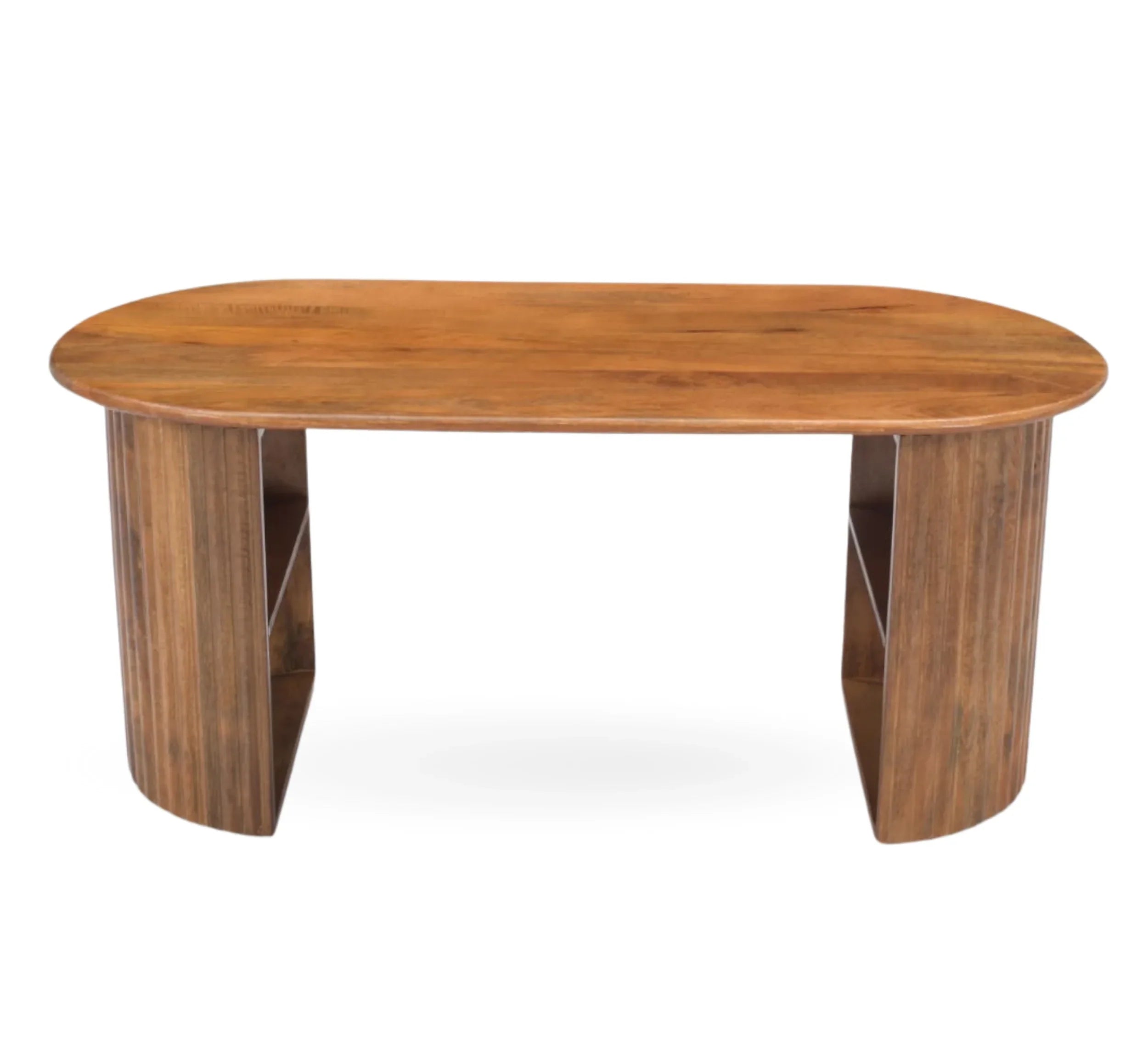 Solid Mango Wood Center Table – Walnut & Honey Finish Options, Handcrafted by RIVO HOMES