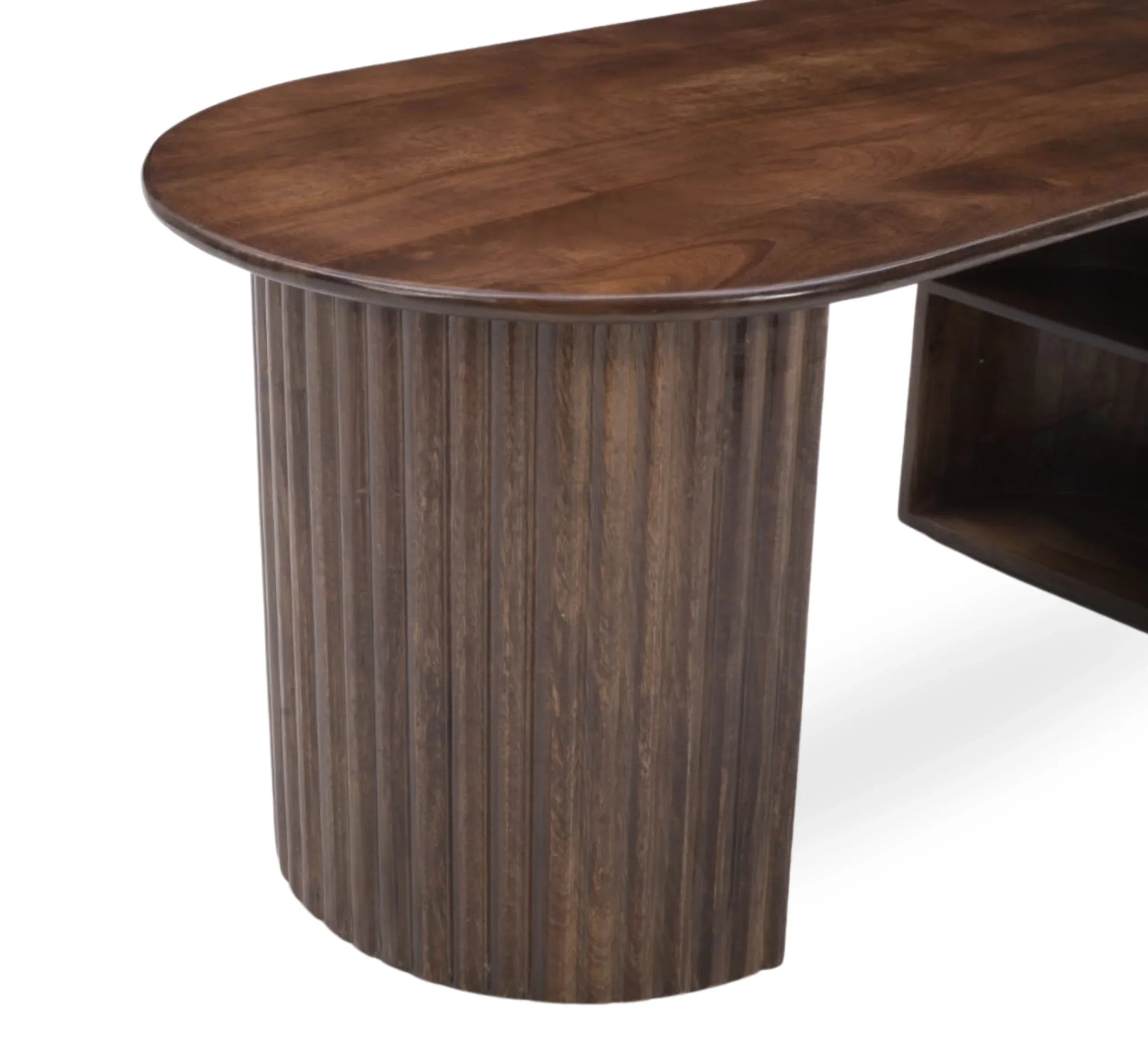 Solid Mango Wood Center Table – Walnut & Honey Finish Options, Handcrafted by RIVO HOMES