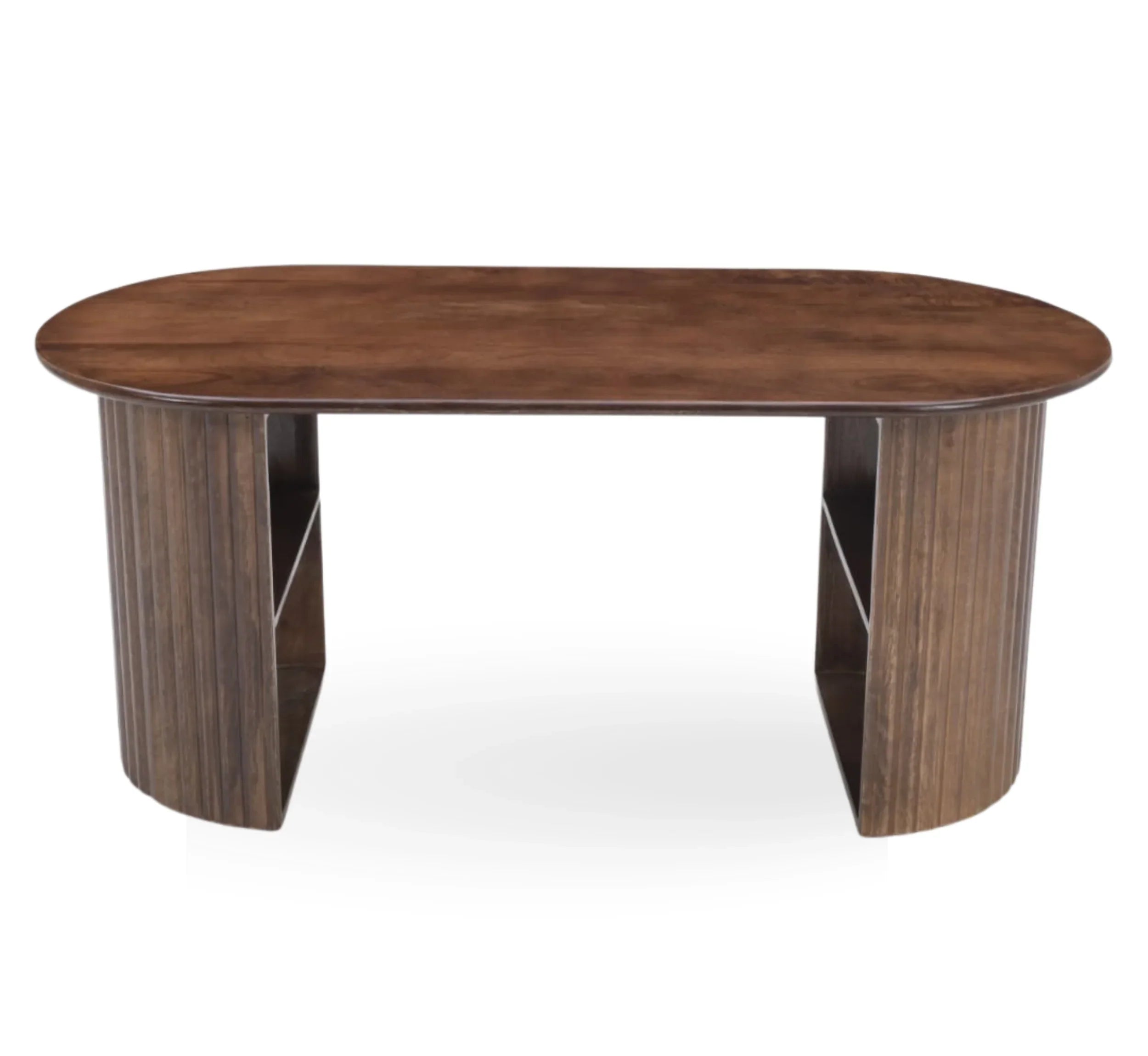 Solid Mango Wood Center Table – Walnut & Honey Finish Options, Handcrafted by RIVO HOMES
