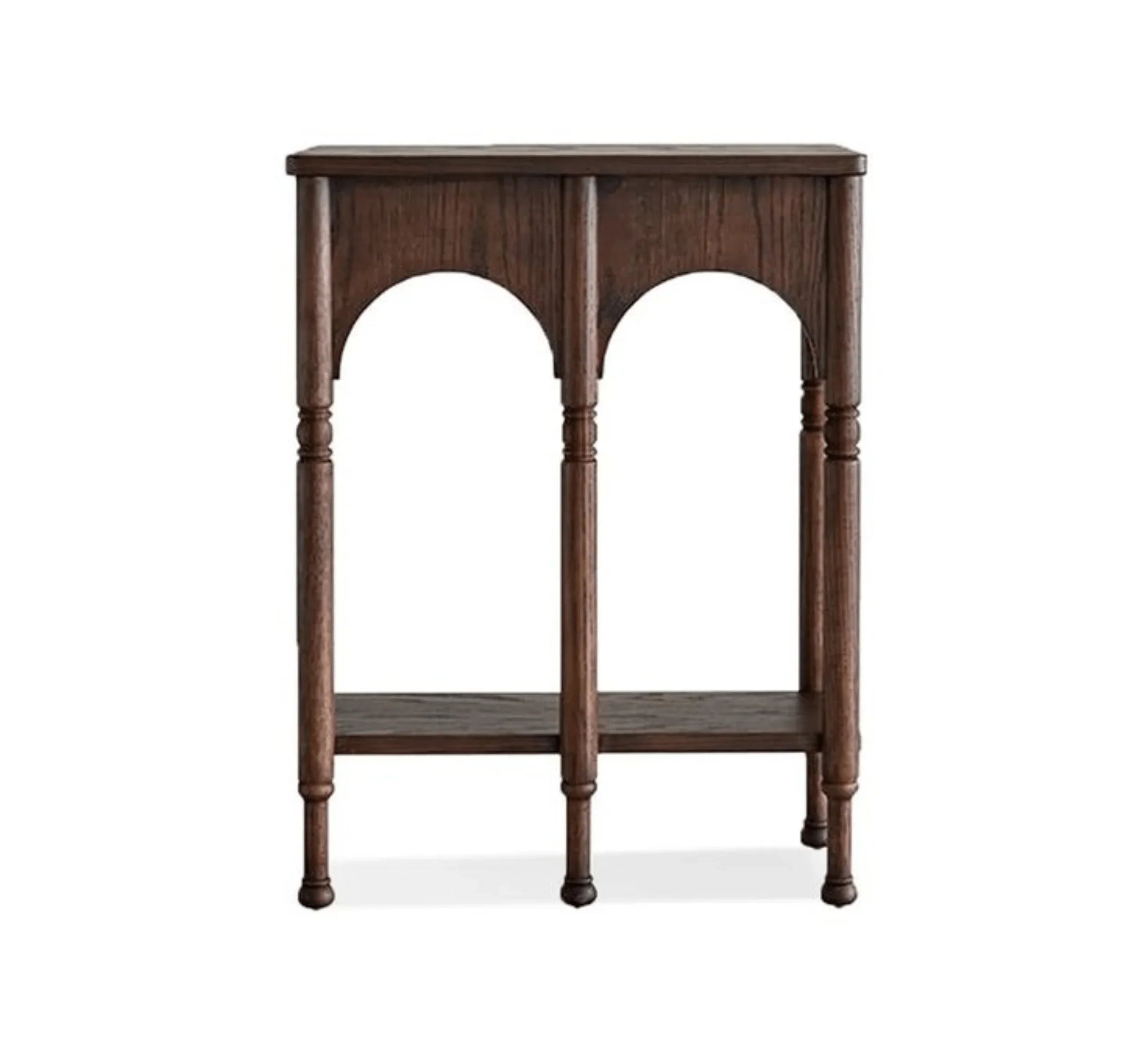 Elevare Chestnut Solid Mango Wood Console Table – Handcrafted Hallway Accent by RIVO HOMES