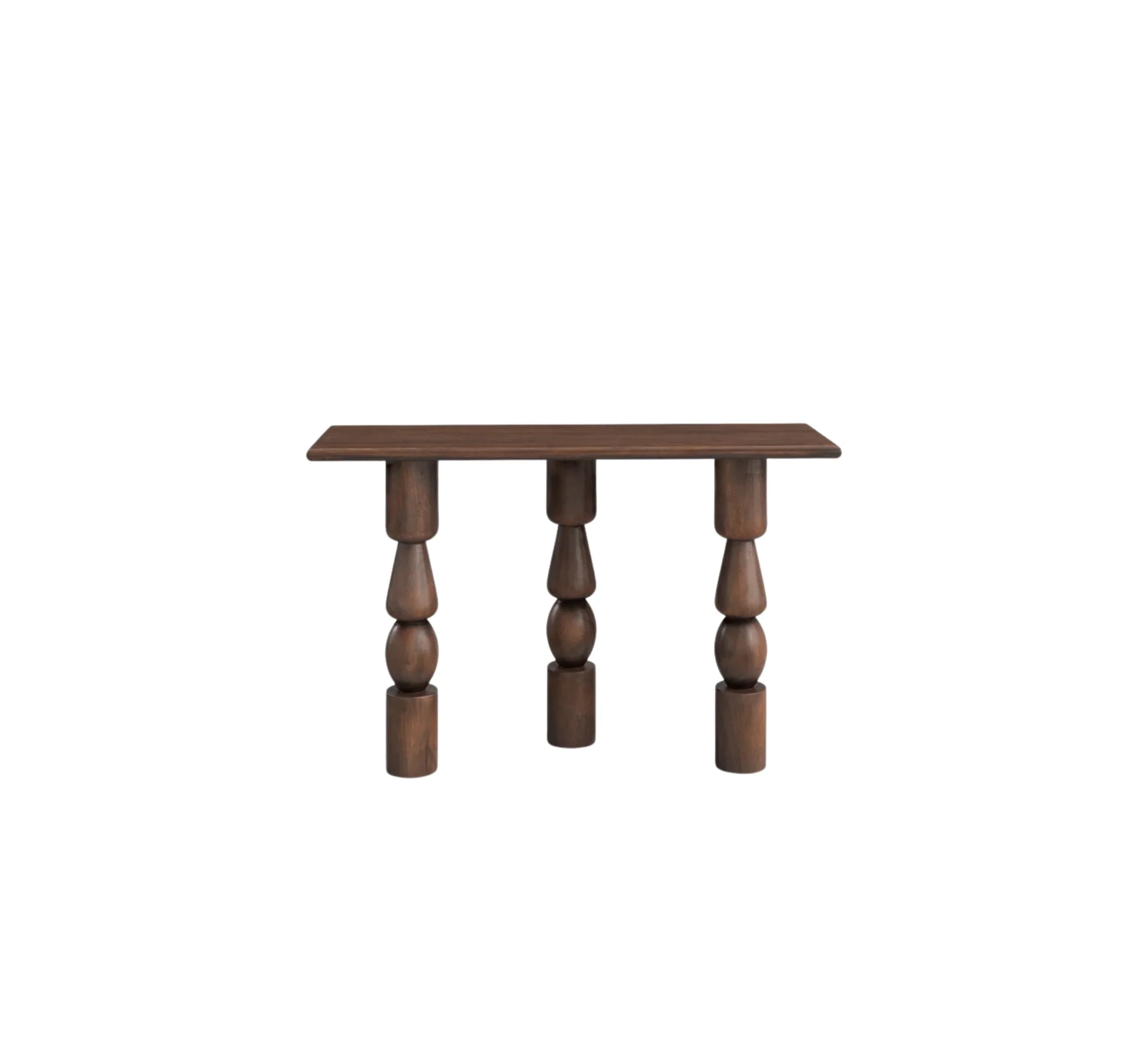 VerveLine Solid Mango Wood Console Table – Chestnut Finish, Handcrafted Entryway Accent by RIVO HOMES