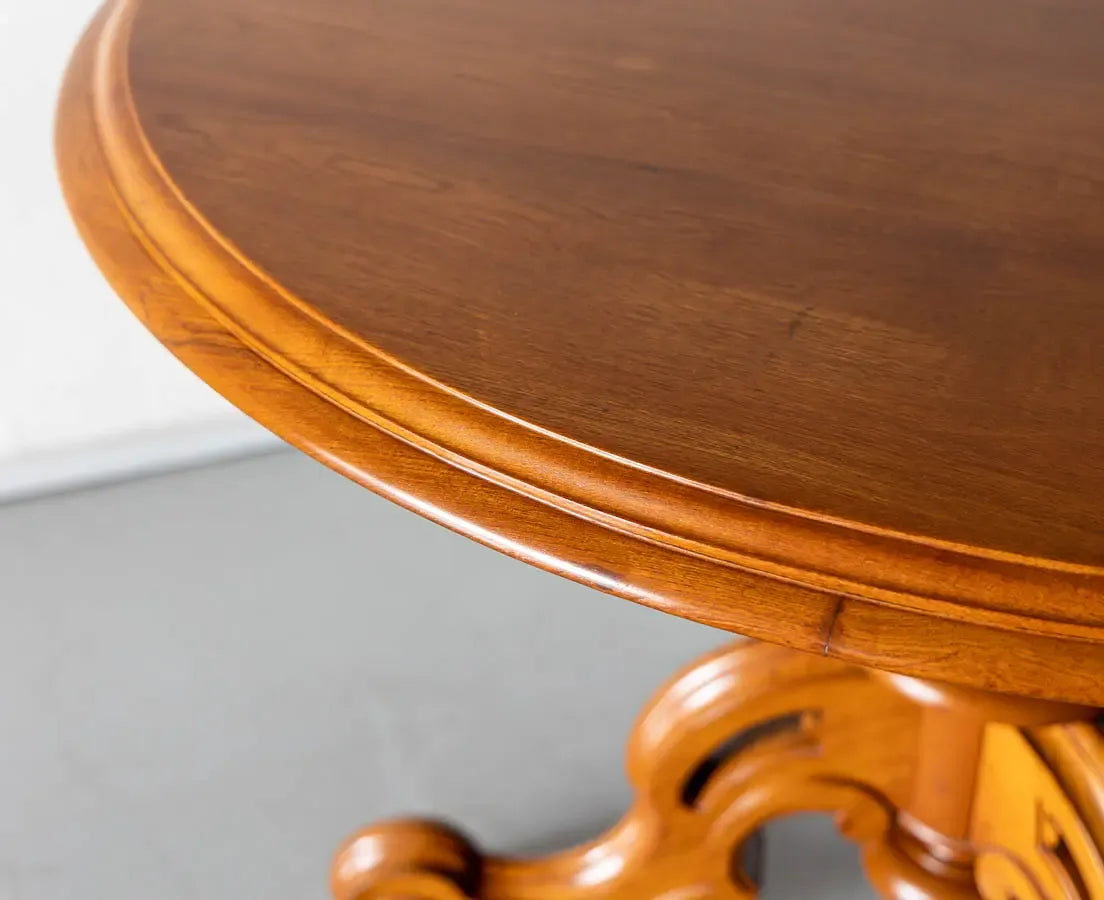 Rattan Round Dining Set – Handcrafted Solid Mango Wood, All Sizes by RIVO HOMES