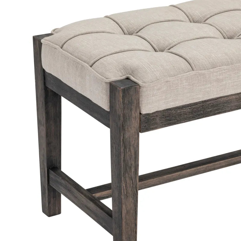 light gray cushion bench
