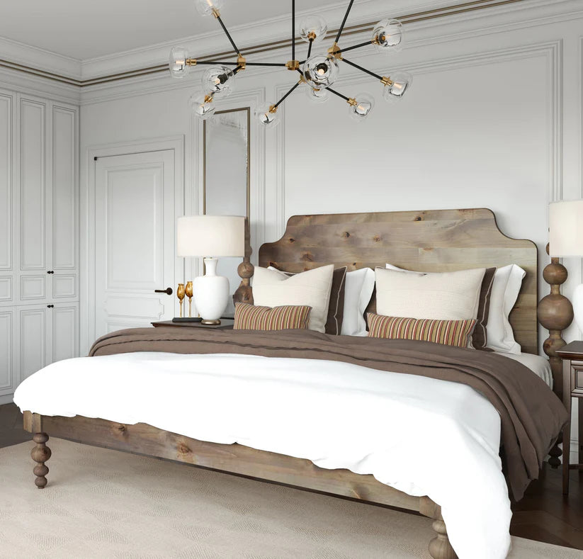 light walnut bed