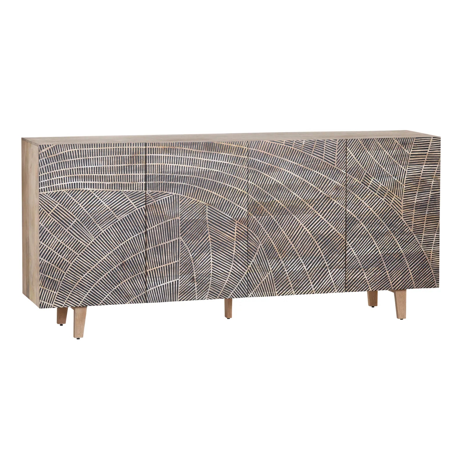  line pattern sideboard