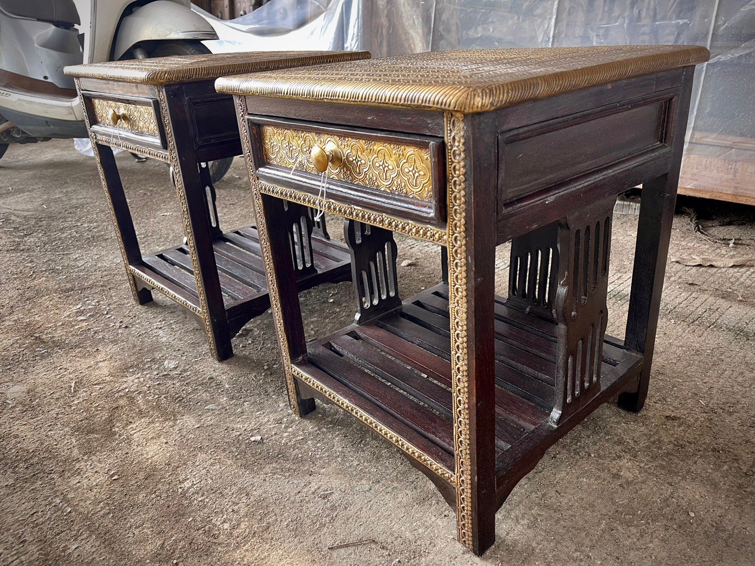 luxury wooden bedsides