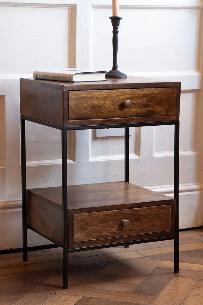 mango iron bedside storage
