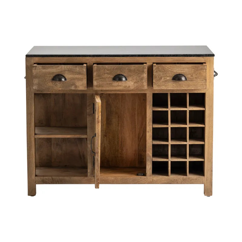 mango wood bar storage