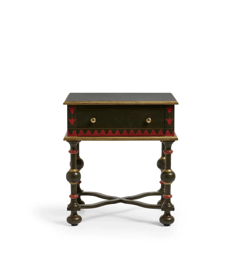 mango wood bed side table