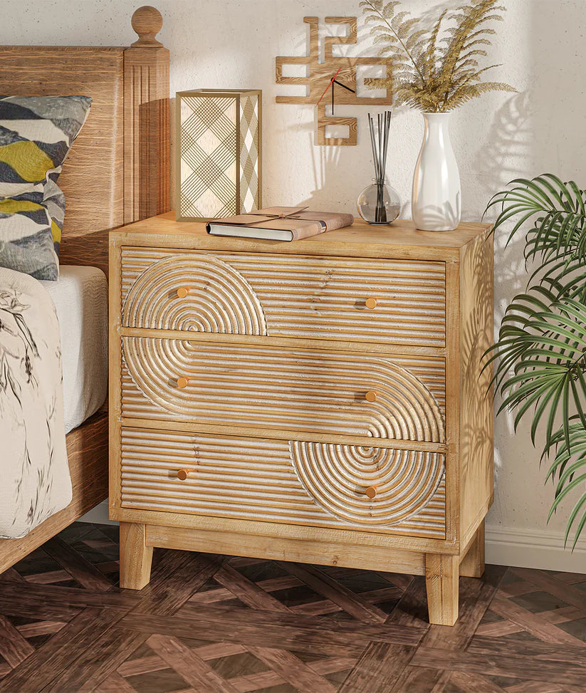 mango wood bedside tables