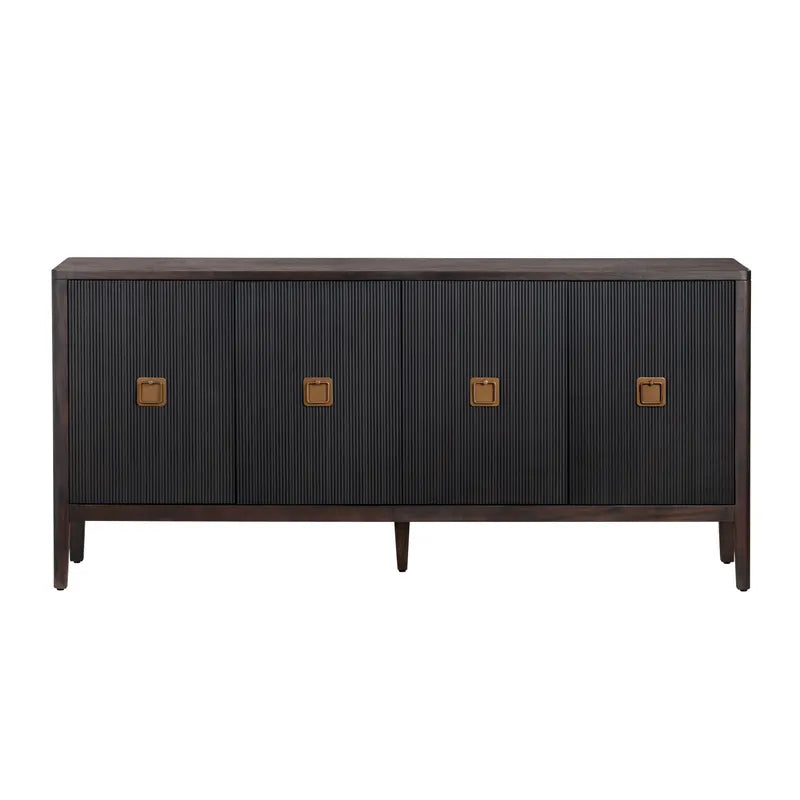 mango wood black buffet