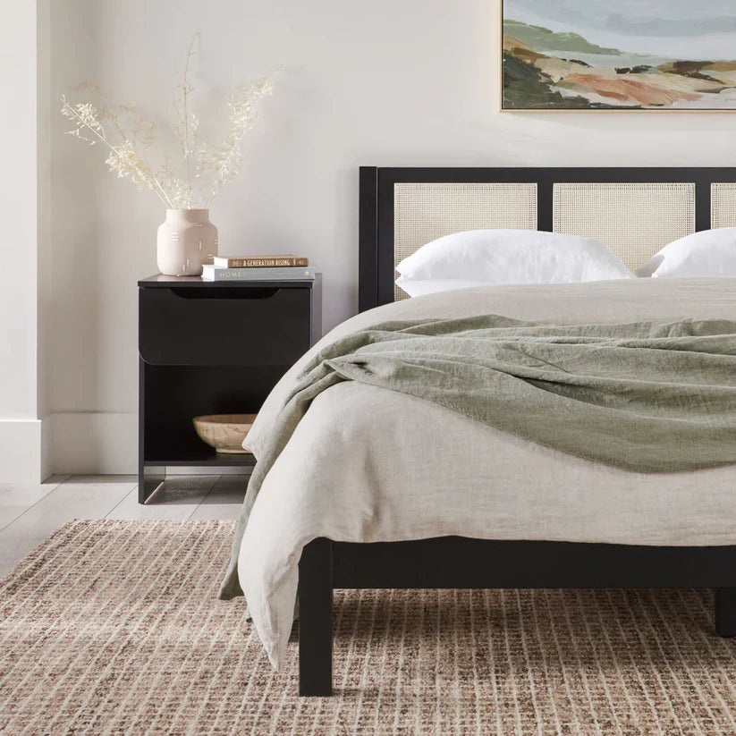mango wood cane bed