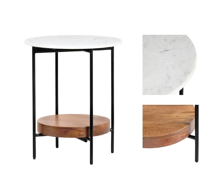 mango wood marble table