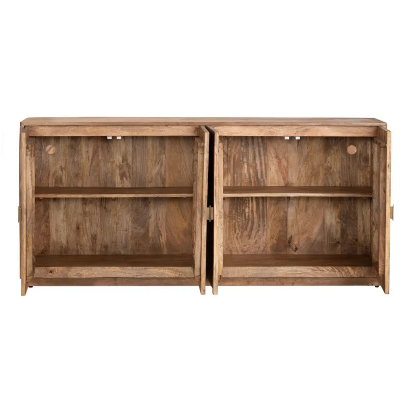 mango wood natural buffet
