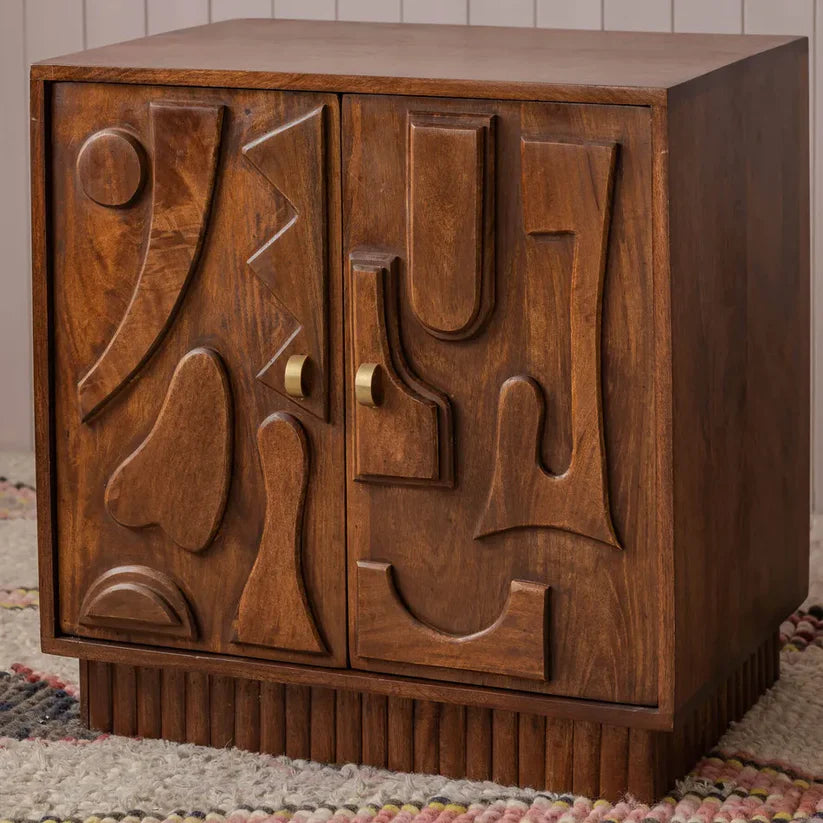 mango wood nightstand
