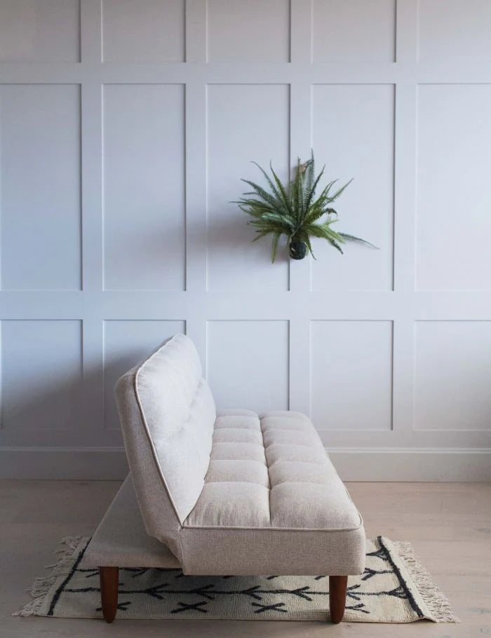 mango wood tapered leg sofa bed