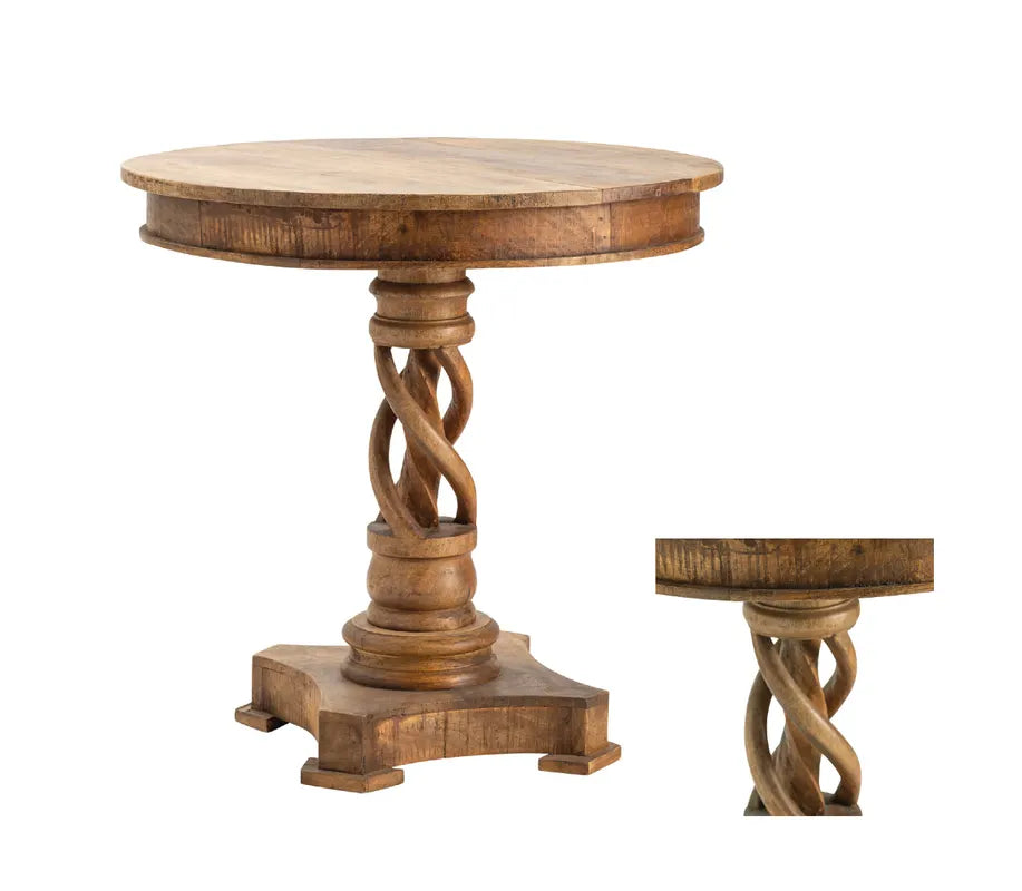  mango wood winding leg table