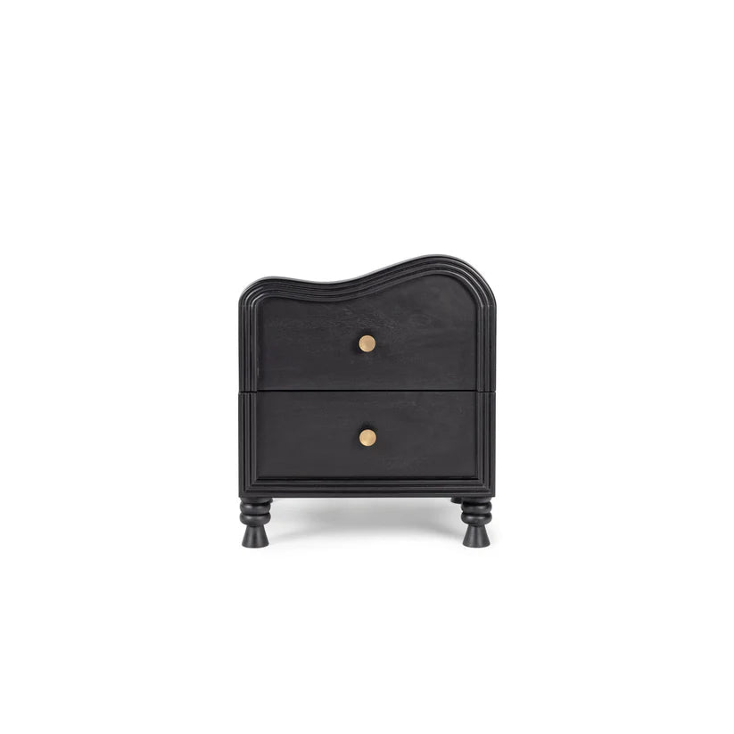  matt black bedside tables