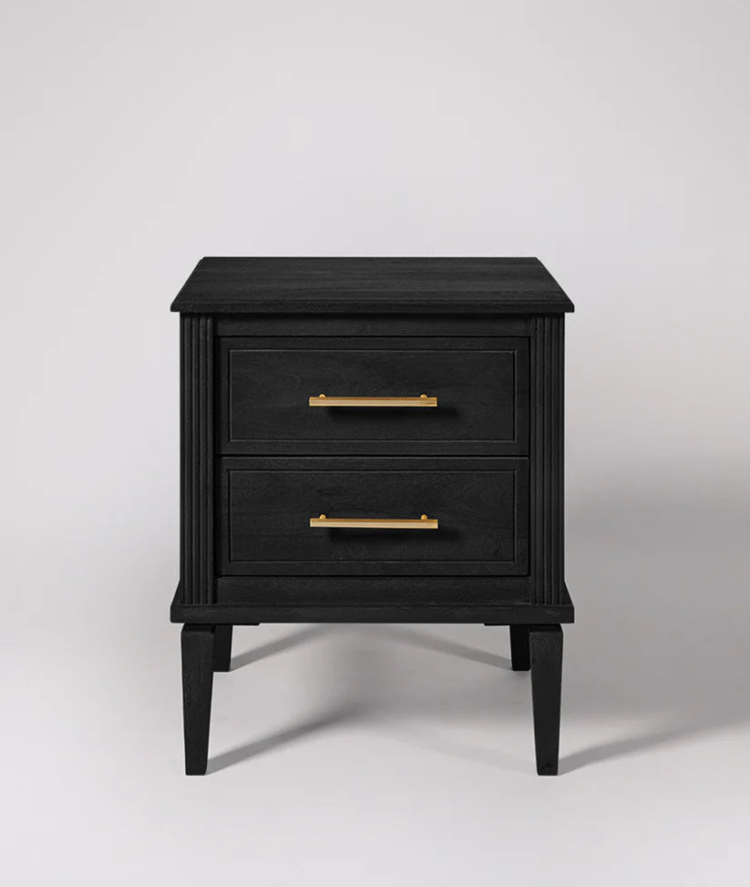matte black fluting bedside