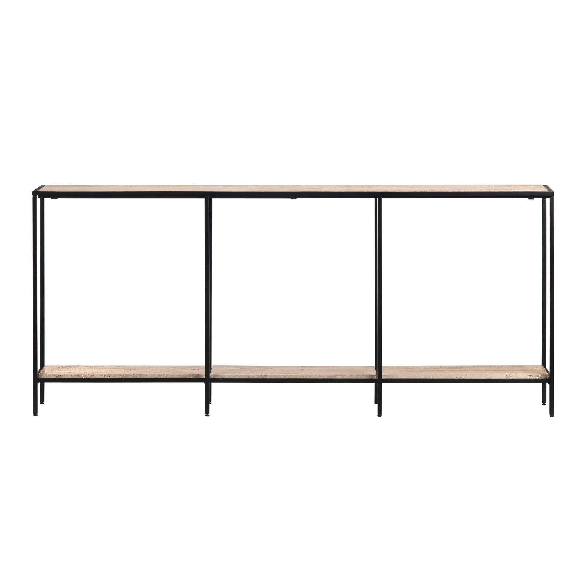 matte black metal entryway table